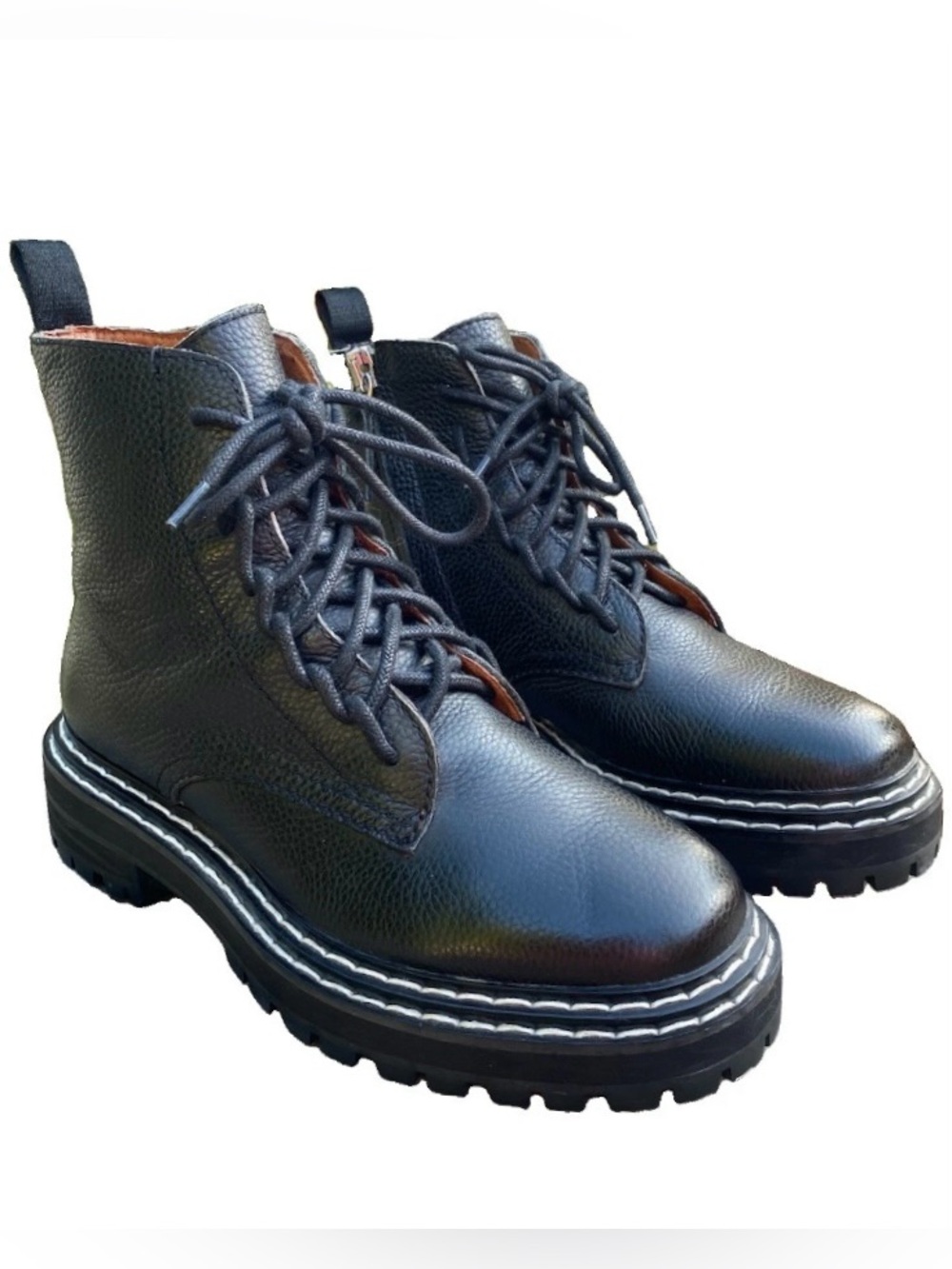 Rumere Lug Sole Combat Leather Boots